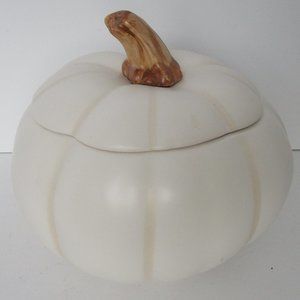 white pumpkin cookie jar